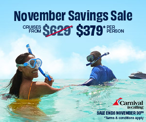Carnival Cruises November Specials - Special cruise offer